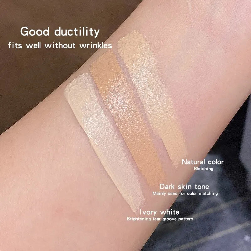 Tres colores corrector para cubrir puntos espinillas negro ojeras lagrimal Reparación de ranuras base maquillaje y maquillaje