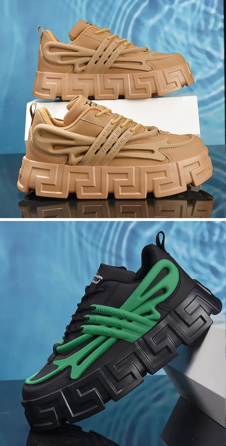 Zapatos informales para hombre, zapatos para caminar de estilo callejero, zapatillas de deporte con suela gruesa, zapatillas de baloncesto para correr, zapatillas vulcanizadas 2023 para hombre