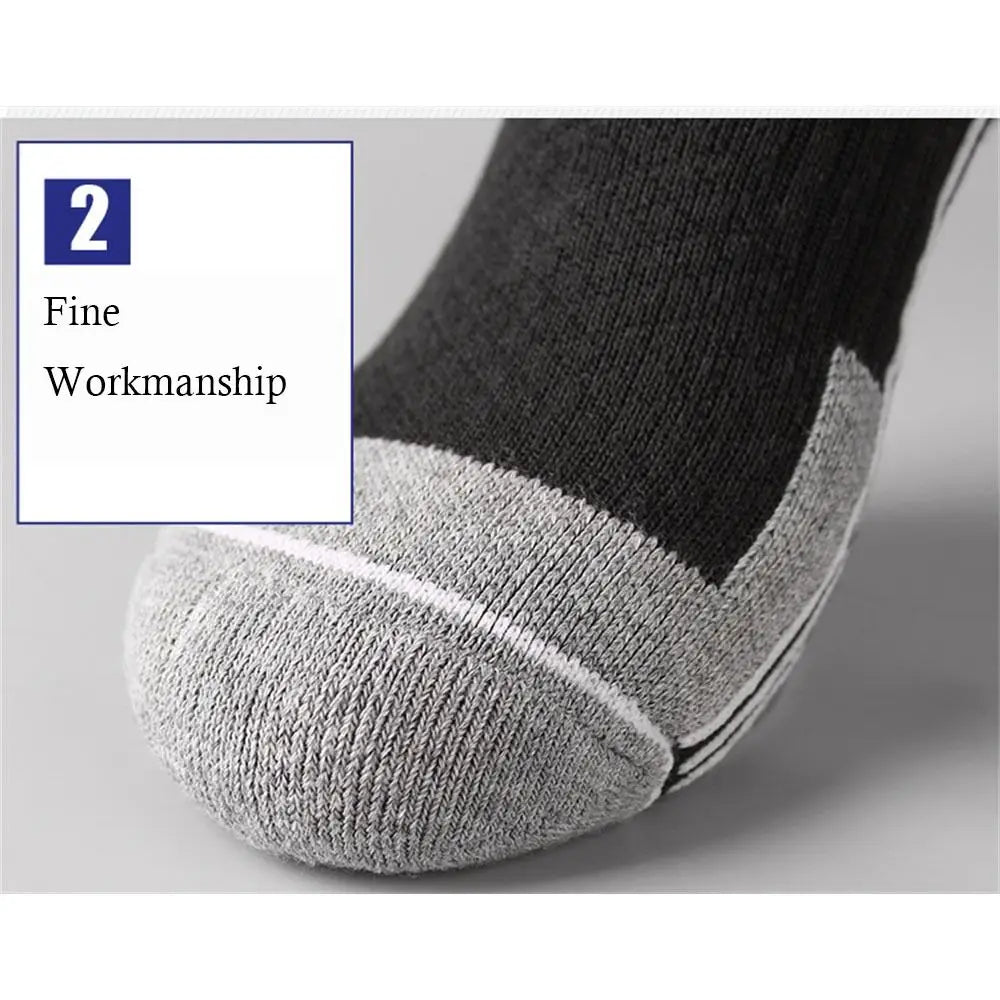 Calcetines de esquí cálidos para invierno, calcetines de compresión transpirables y gruesos antideslizantes para Snowboard, calcetines térmicos que absorben la humedad hasta la rodilla