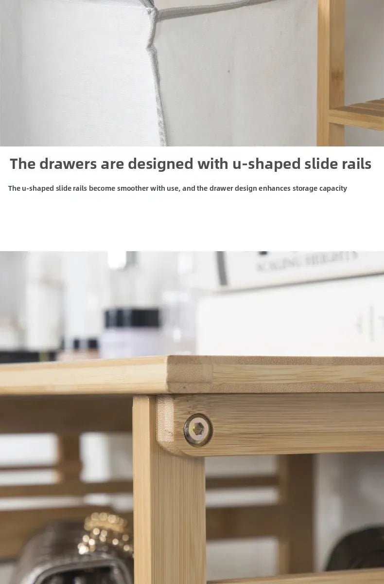 Cesta de lavandería multifuncional de tela de bambú, estante de almacenamiento ordenado para dormitorio, sala de estar, solución organizadora de baño