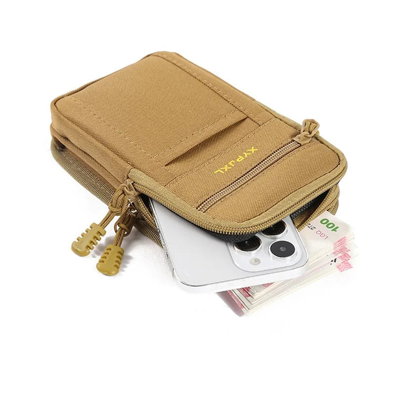 Riñonera para hombre, bolsa para exteriores, impermeable, táctica, militar, deporte, cinturón de caza, Molle, bolsas de nailon para teléfono móvil, herramientas de viaje