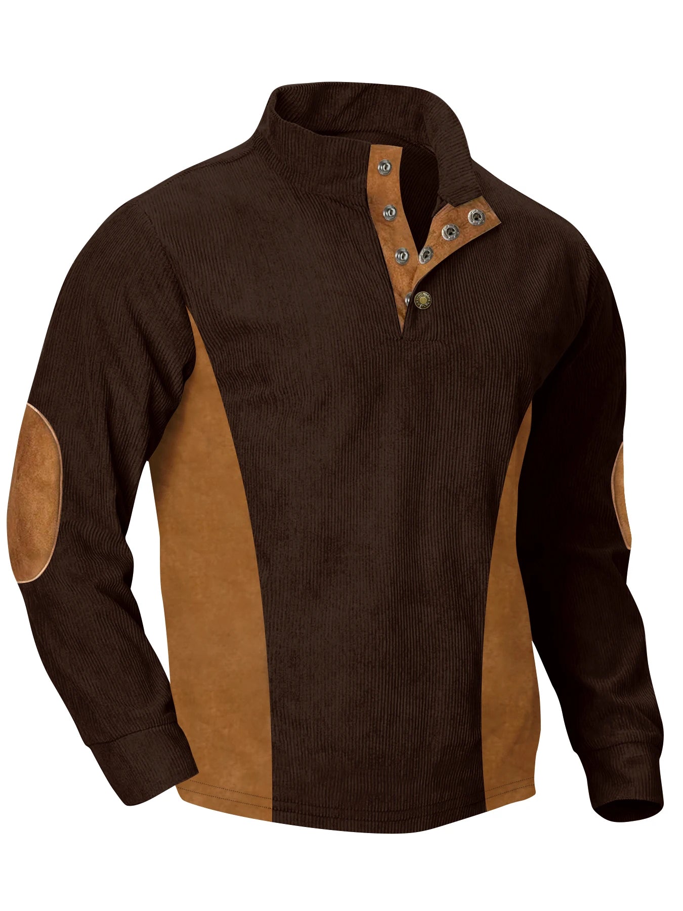 Camiseta de Golf con cuello informal para hombre, ropa deportiva de alta calidad con diseño de rayas de pana, Color puro, primavera y otoño