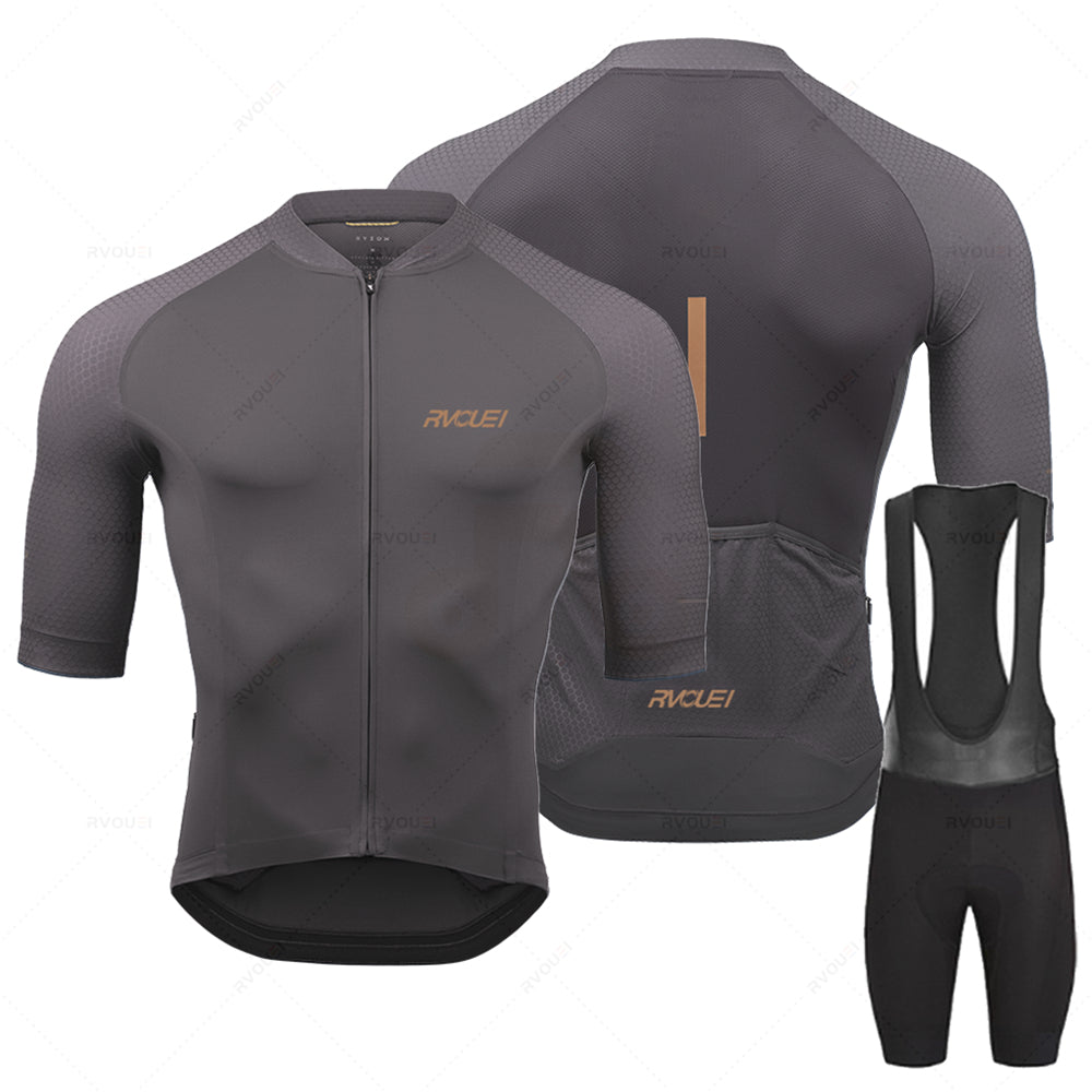 2025 Rvouei Pro Team Ropa de bicicleta hombres nueva Ropa de bicicleta de carretera Ropa de carreras transpirable Ciclismo Jersey conjunto Ropa Ciclismo Maillot