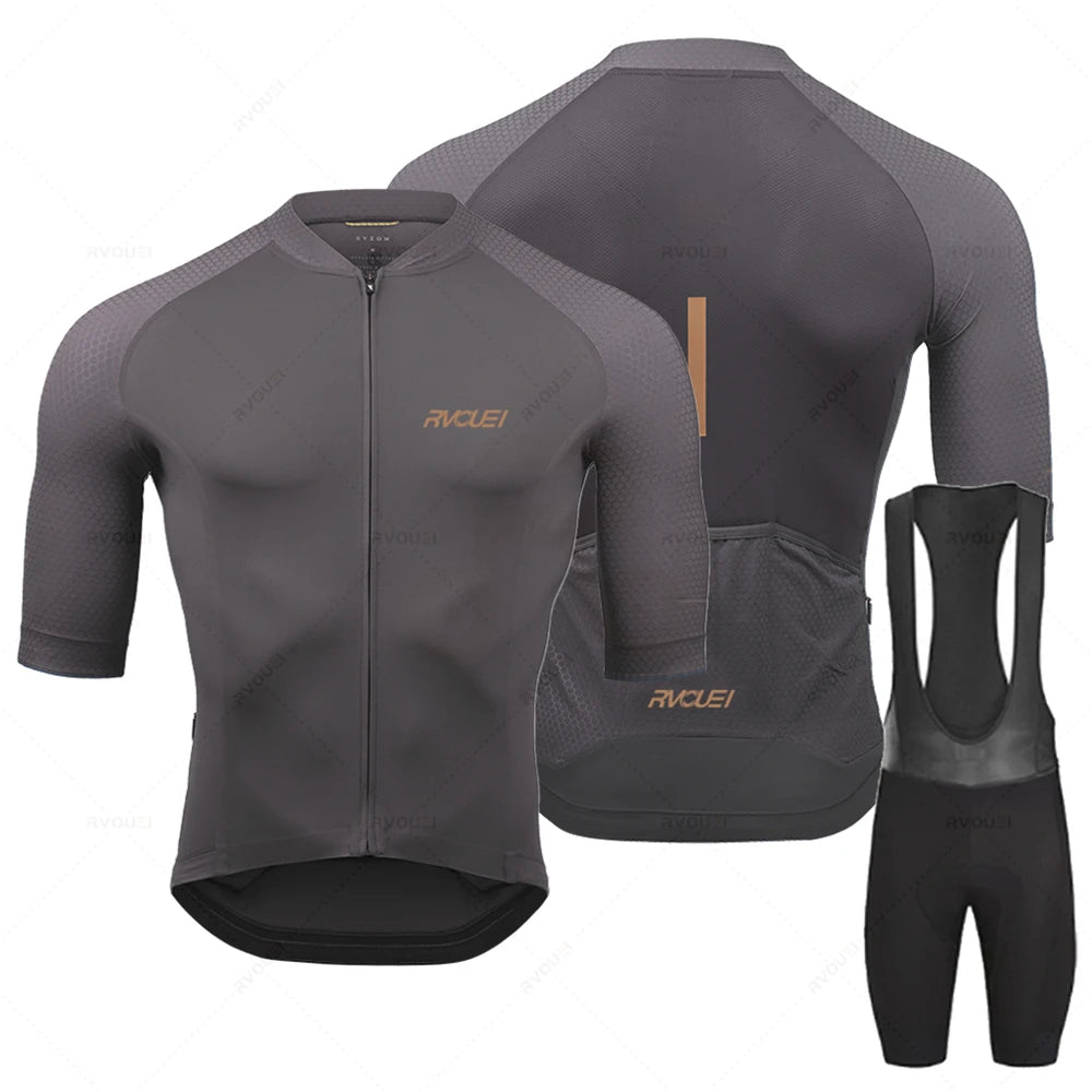 2025 Rvouei Pro Team Ropa de bicicleta hombres nueva Ropa de bicicleta de carretera Ropa de carreras transpirable Ciclismo Jersey conjunto Ropa Ciclismo Maillot