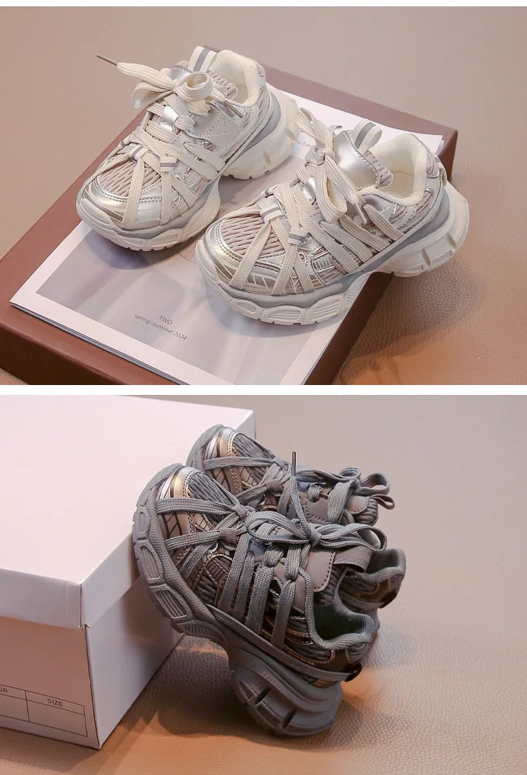 Zapatillas Deportivas para Niños, Modelo Chunky 2026, Nuevas Zapatillas de Baloncesto para Niñas, Modernas y Versátiles, Zapatillas Deportivas Casuales para Niños para la Escuela, Transpirables