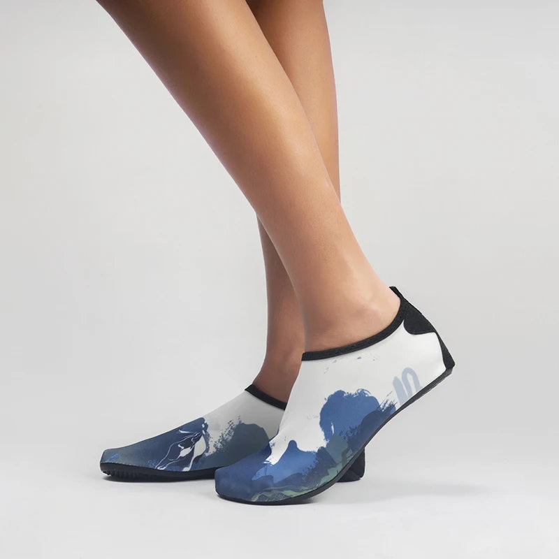 Nu-June Zapatos de agua para mujeres y hombres, zapatos descalzos de verano, calcetines acuáticos de secado rápido para playa, natación, snorkel, Yoga, ejercicio Aqua