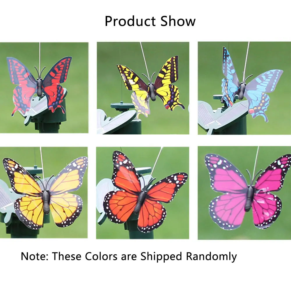 Mariposa Solar para jardín, adornos de mariposas flotantes para baile de jardín, mariposas voladoras solares, decoración impermeable para el hogar y el jardín