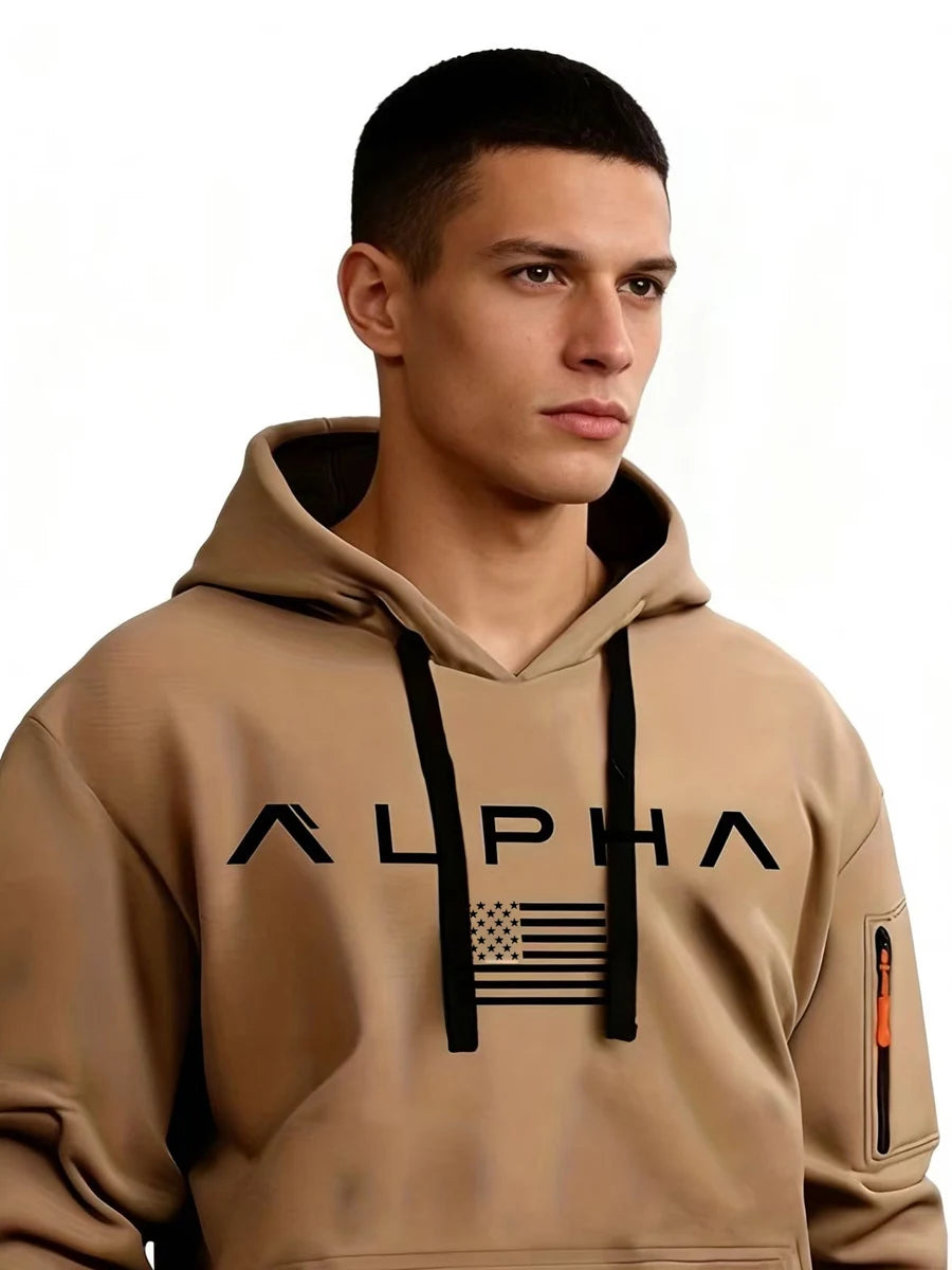 Sudadera con capucha de moda para hombre, sudadera con capucha de lana, adecuada para uso casual diario [tallas europeas/americanas]
