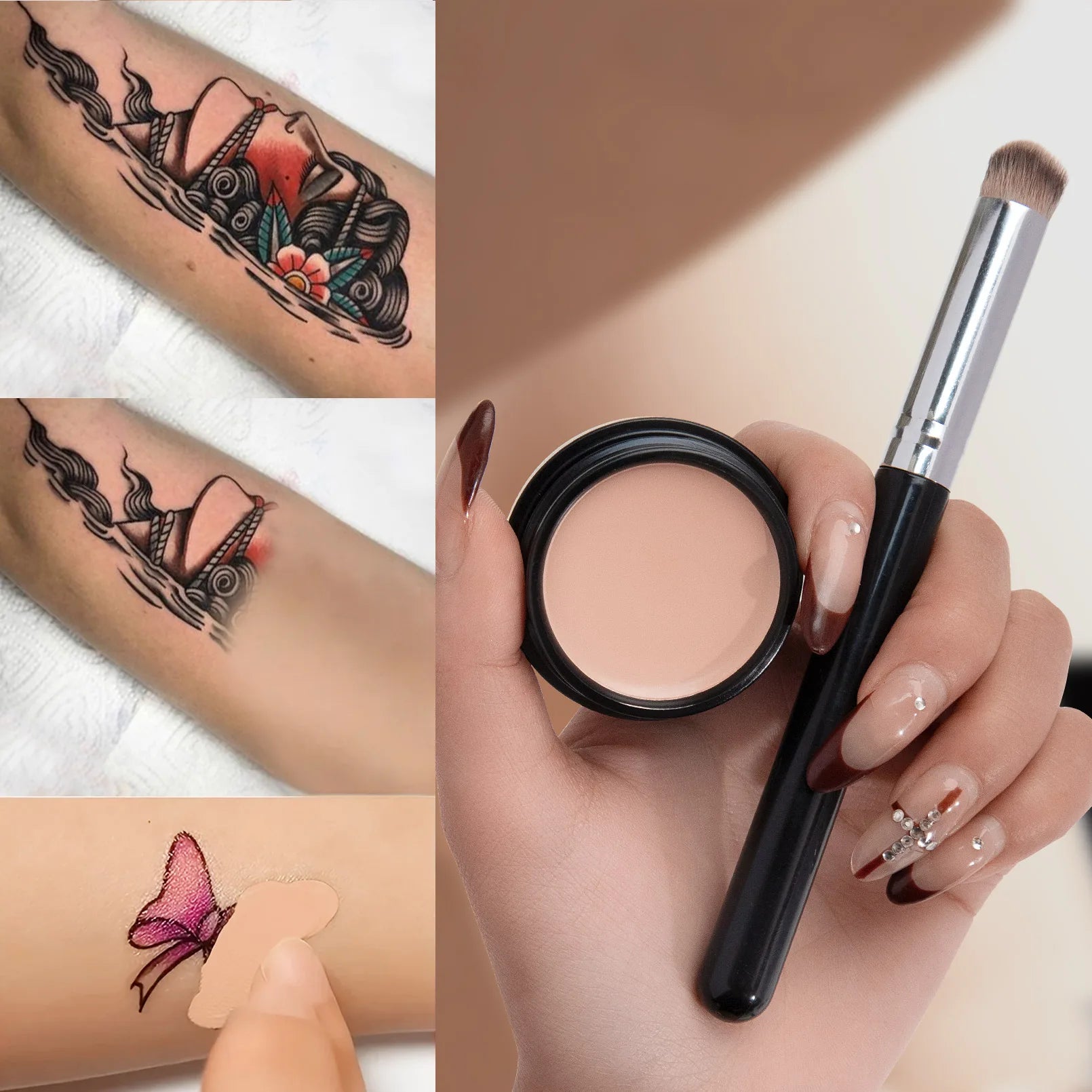 Corrector iluminador de ojos hidratante y crema para el contorno, cobertura completa, corrector de ojos de larga duración y corrector para un maquillaje de aspecto perfecto