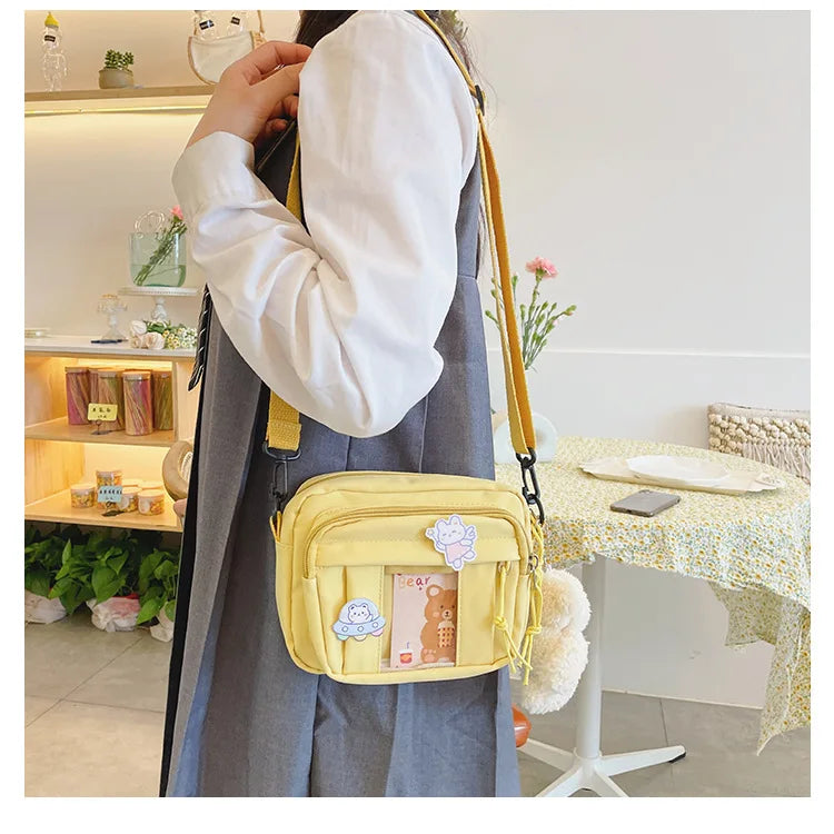 Nuevo Bolso Kawaii para niñas, novedad de 2024, Bolso transparente JK, Bolso cruzado pequeño para mujeres, bolsos y Bolsos de hombro, Bolso Itabag