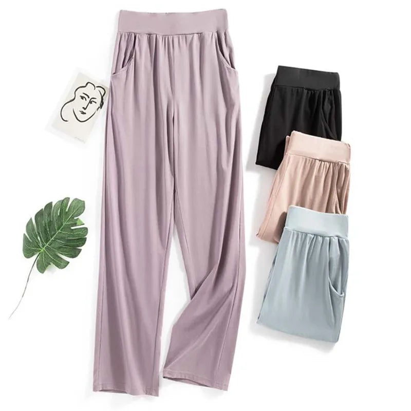 Pijamas de algodón para mujer, pantalones cómodos de talla grande para el hogar, ropa de noche para otoño e invierno, M-3XL