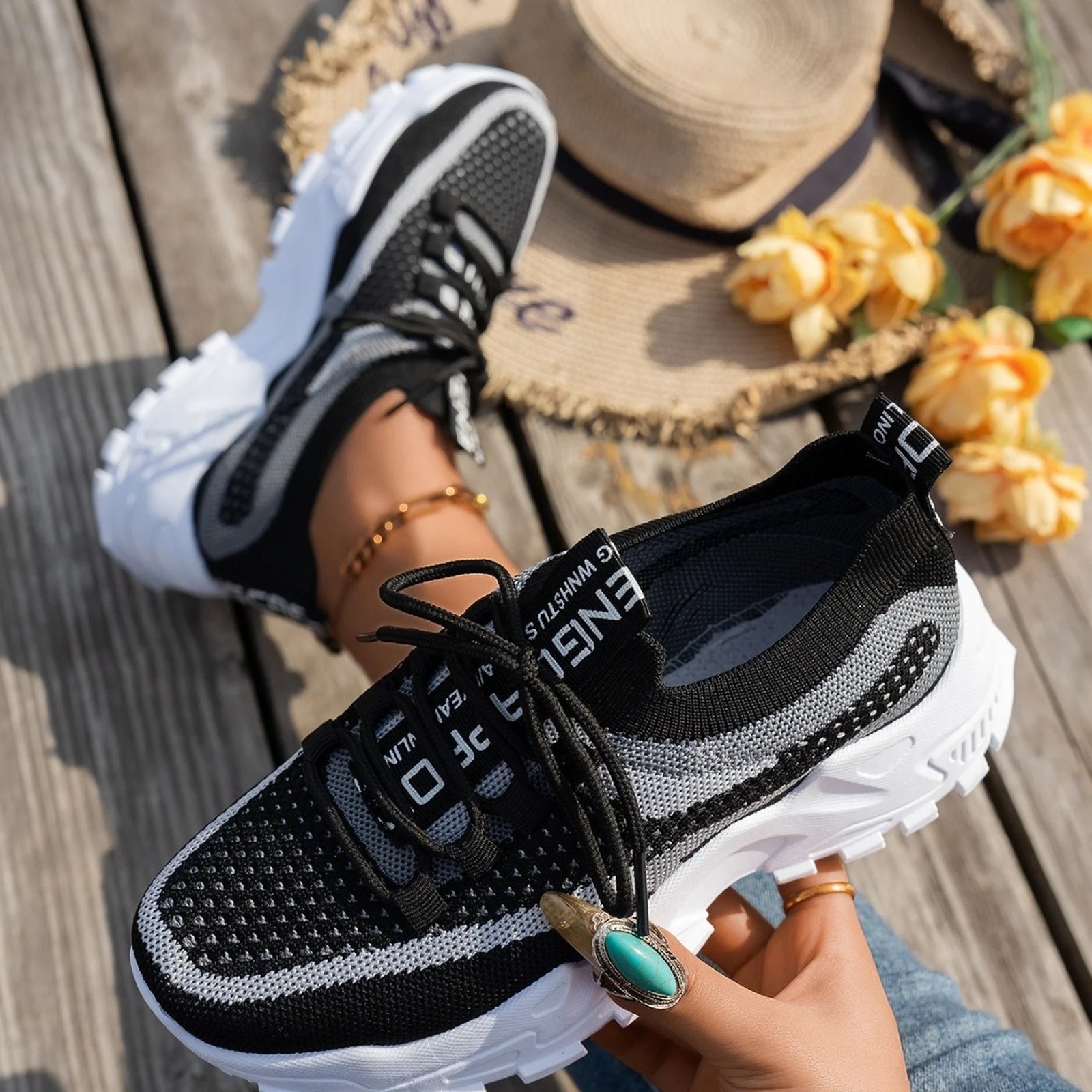 Zapatos De Mujer verano 2025 nuevas cuatro estaciones versátiles finos Zapatos informales transpirables grandes zapatillas De deporte De moda Mujer Zapatos De Mujer