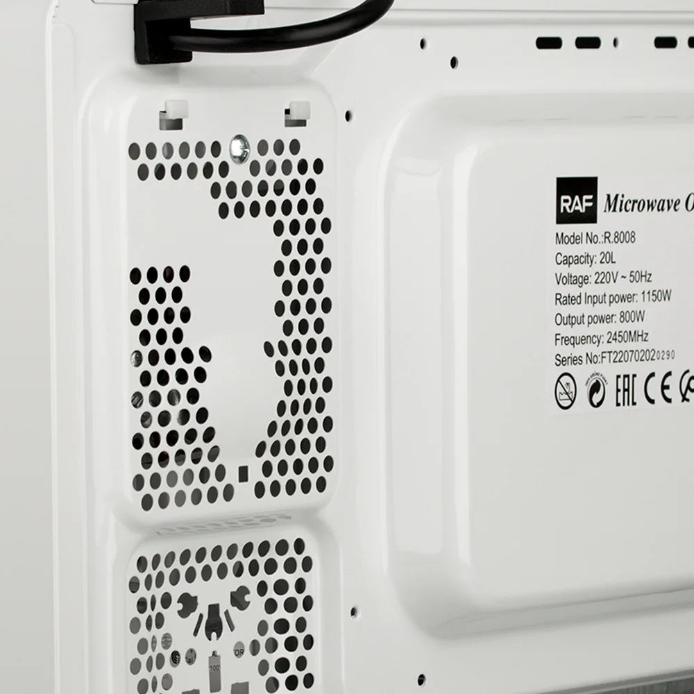 Horno de microondas, microhorno giratorio de luz rápida para oficina en casa, puede agregar calor visual R.8008