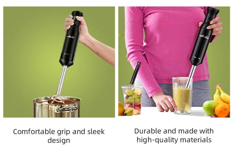 Wancle-licuadora de inmersión manual eléctrica, batidora de palos multifuncional para alimentos para bebés, picadora de carne vegetal, función Turbo, 600W