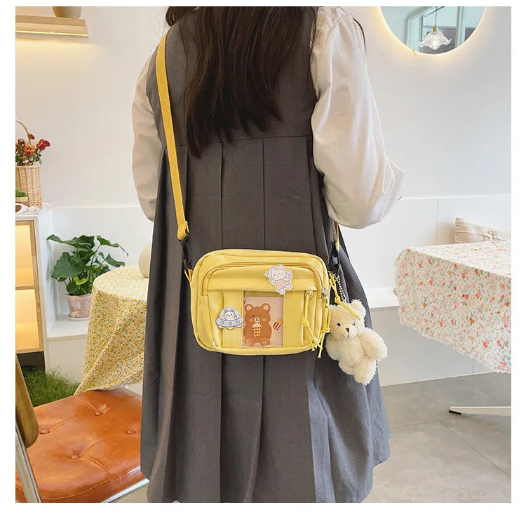 Nuevo Bolso Kawaii para niñas, novedad de 2024, Bolso transparente JK, Bolso cruzado pequeño para mujeres, bolsos y Bolsos de hombro, Bolso Itabag