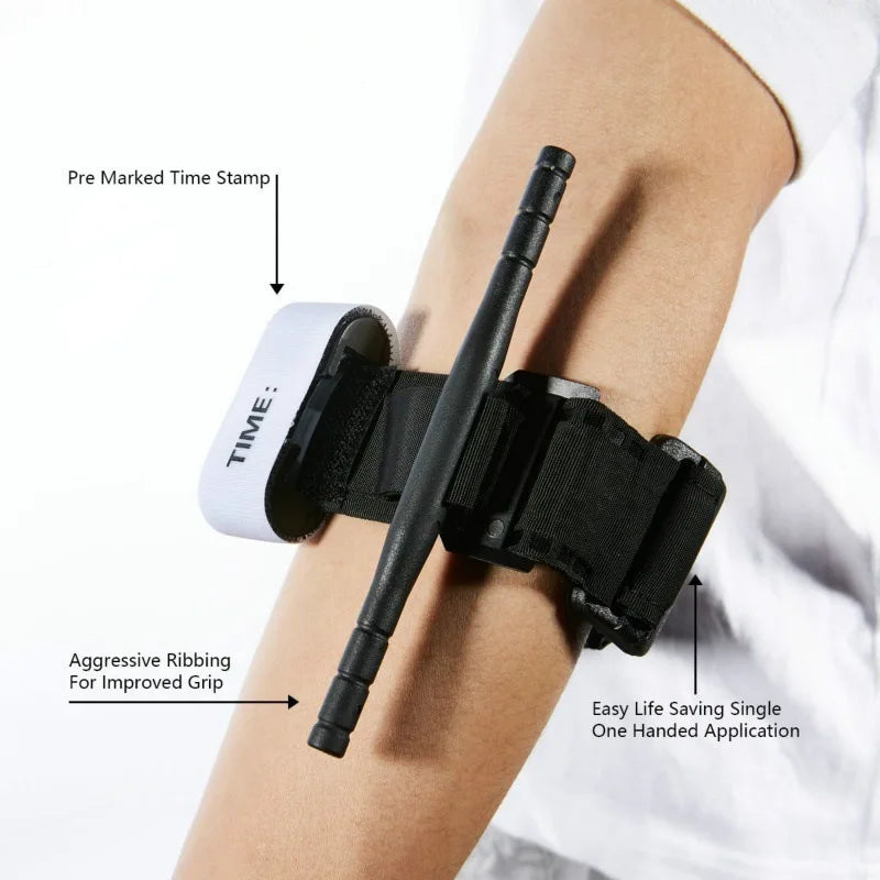 Torniquete de combate táctico de supervivencia, cinturón de emergencia médica giratorio, exploración de acampada al aire libre, 65cm/75cm/95cm
