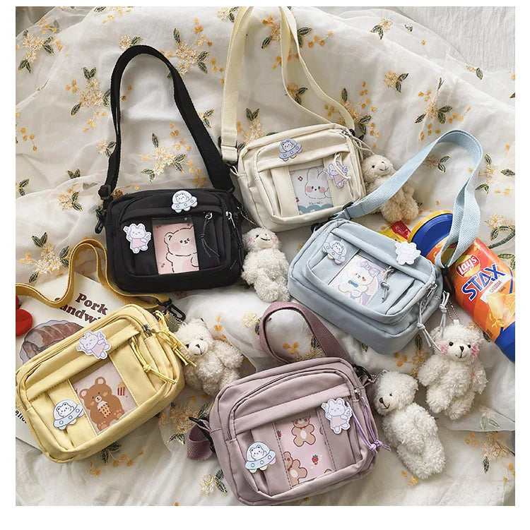Nuevo Bolso Kawaii para niñas, novedad de 2024, Bolso transparente JK, Bolso cruzado pequeño para mujeres, bolsos y Bolsos de hombro, Bolso Itabag