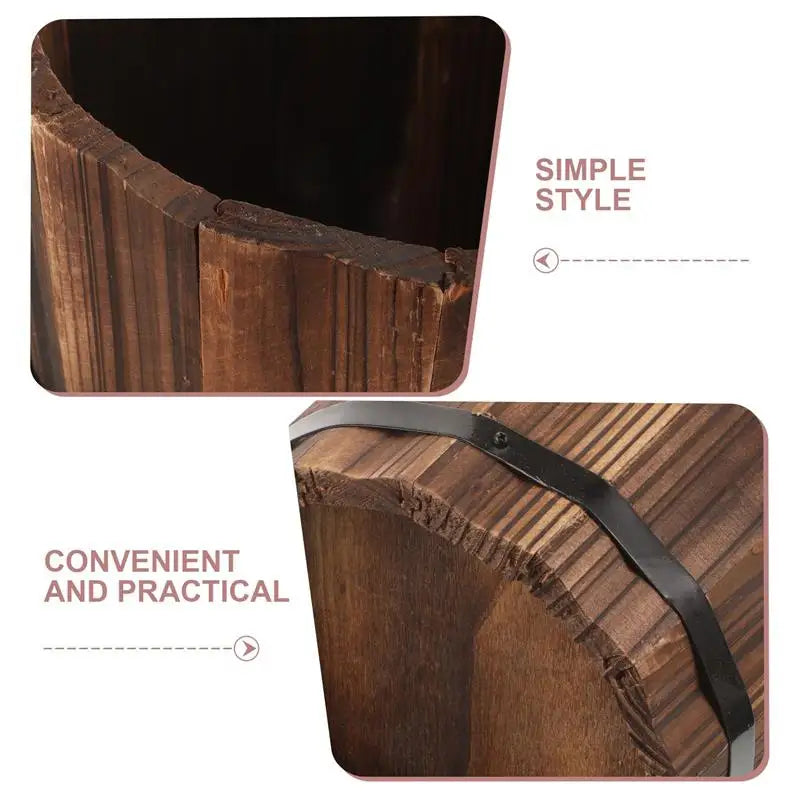 Nuevo soporte de cubo de paraguas de madera, bastón de vinagre para Hotel, estantes de mimbre para entrada, soporte para ahorro de espacio al aire libre, oficina