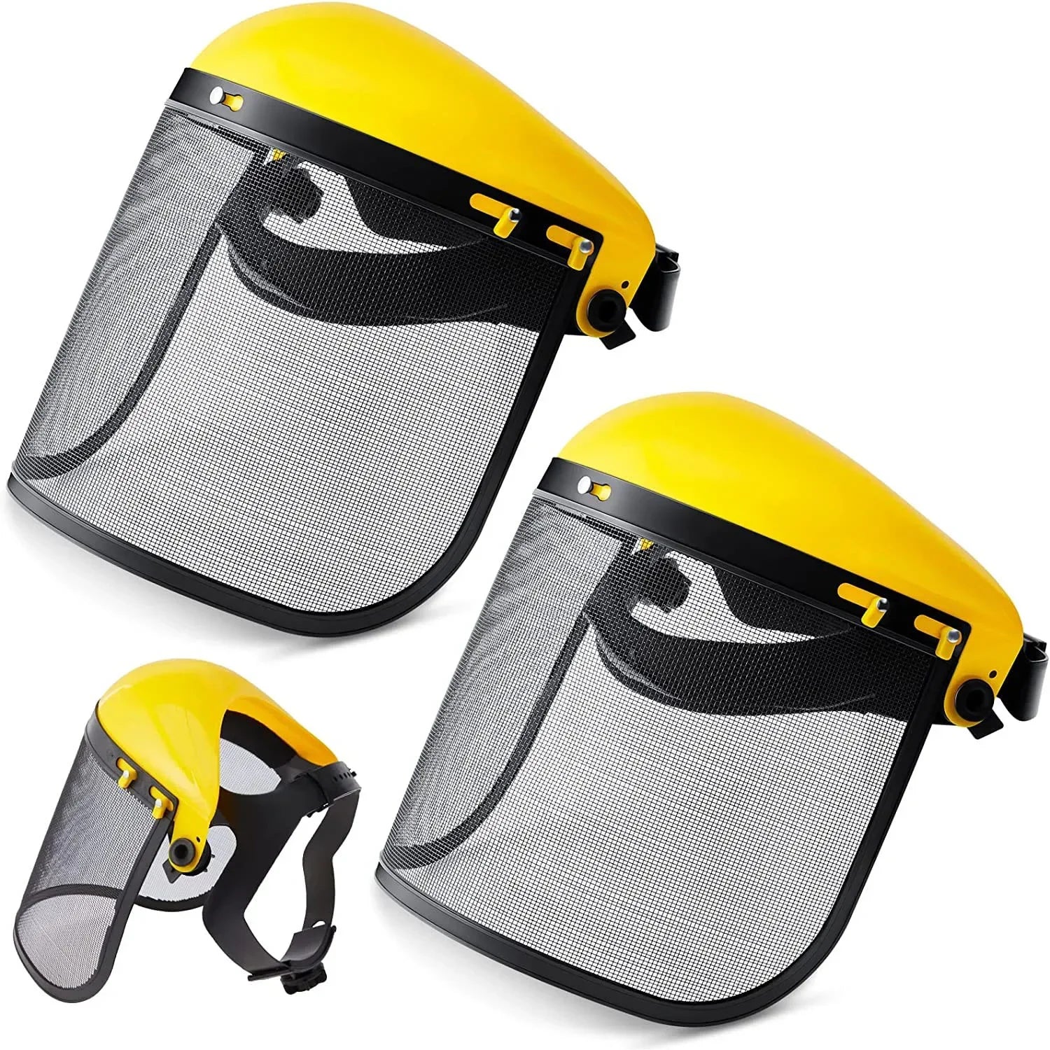 Casco de seguridad para cortadora de césped de jardín, sombrero con visera de malla de cara completa para desbrozadora de registro, protección forestal, alta calidad