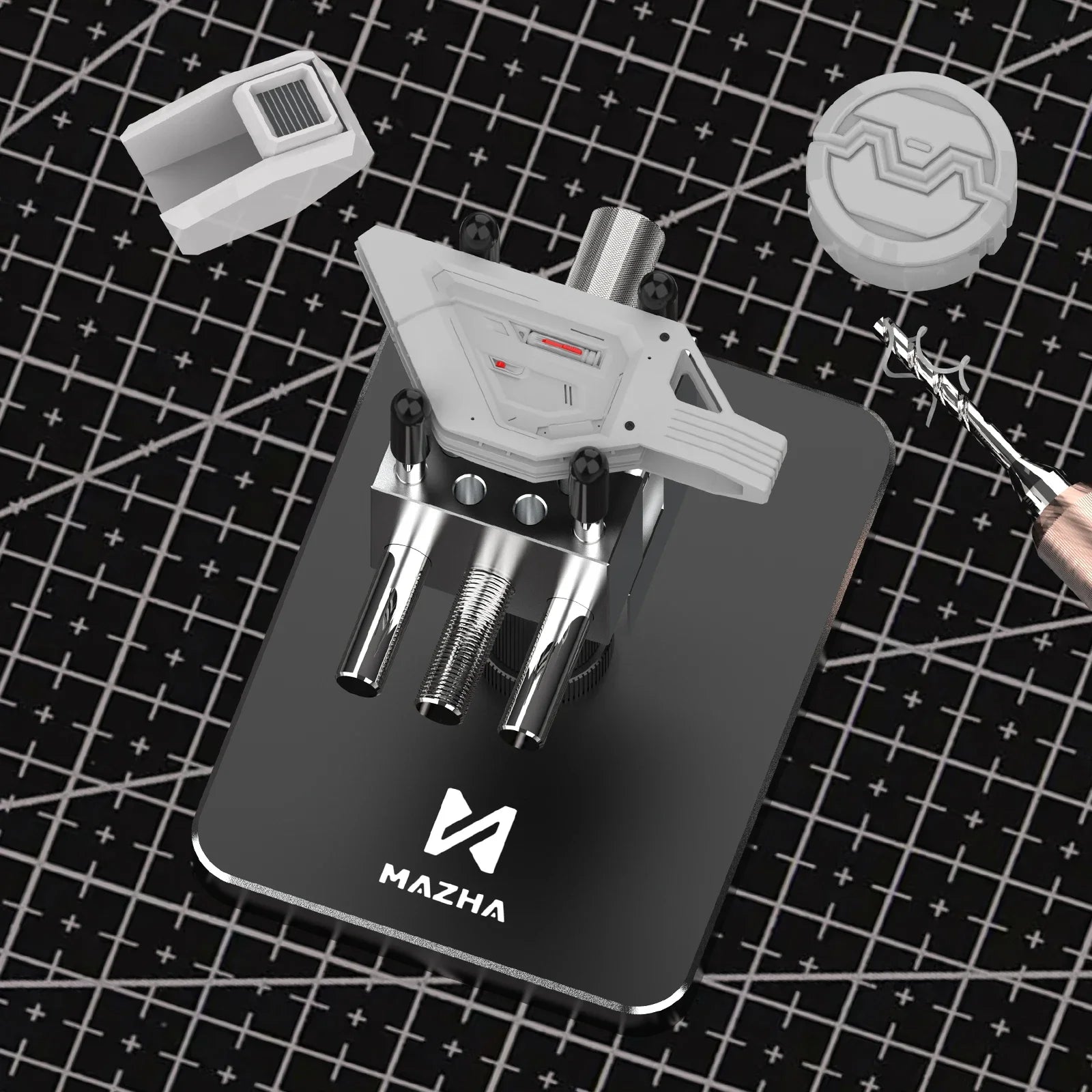 MAZHA T0010 Mini tornillo de banco de mesa portátil 2 en 1, abrazadera ajustable compacta para modelar Hobby, accesorios de herramientas de precisión DIY