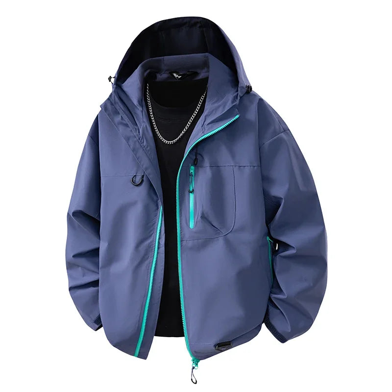 CHRLCK Chaquetas de senderismo impermeables hombres mujeres nuevo cortavientos a prueba de viento Camping escalada Trekking chaqueta al aire libre Unisex