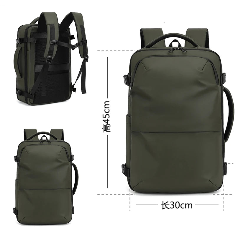 Mochila para hombre, bolsa de viaje multifuncional, compresión al vacío, impermeable, para viajes de negocios, nueva mochila para parejas