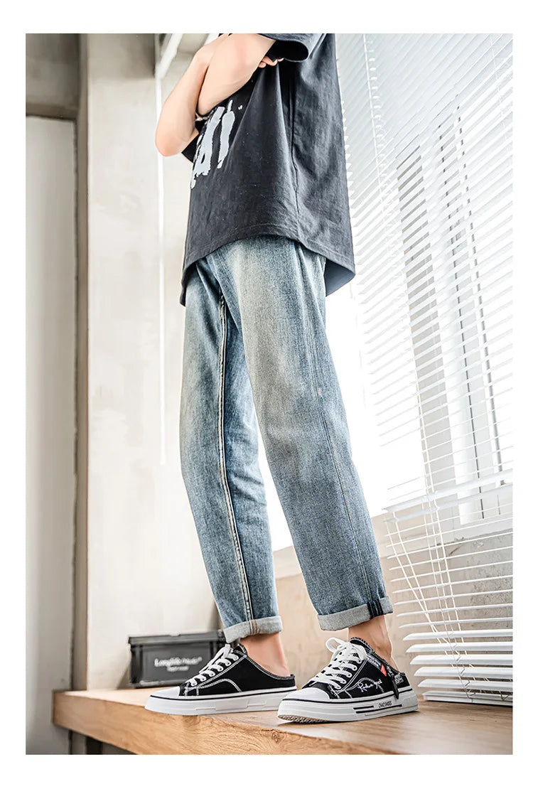 Zapatillas deportivas para hombre, zapatillas de lona transpirables con punta cerrada, mocasines a la moda para hombre, Zapatos para caminar al aire libre 2025, Zapatos de hombre