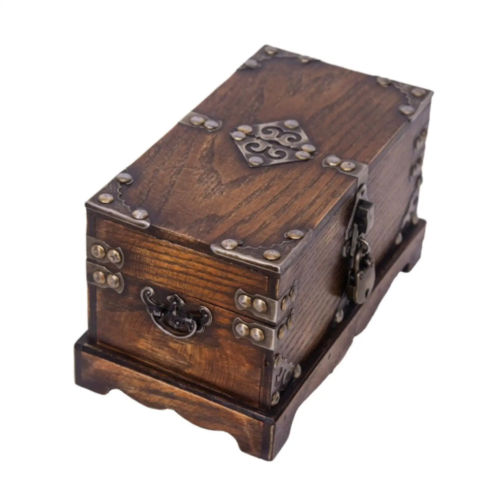 Caja de almacenamiento de madera joyero creativo estable hecho a mano fácil de usar pequeño de madera