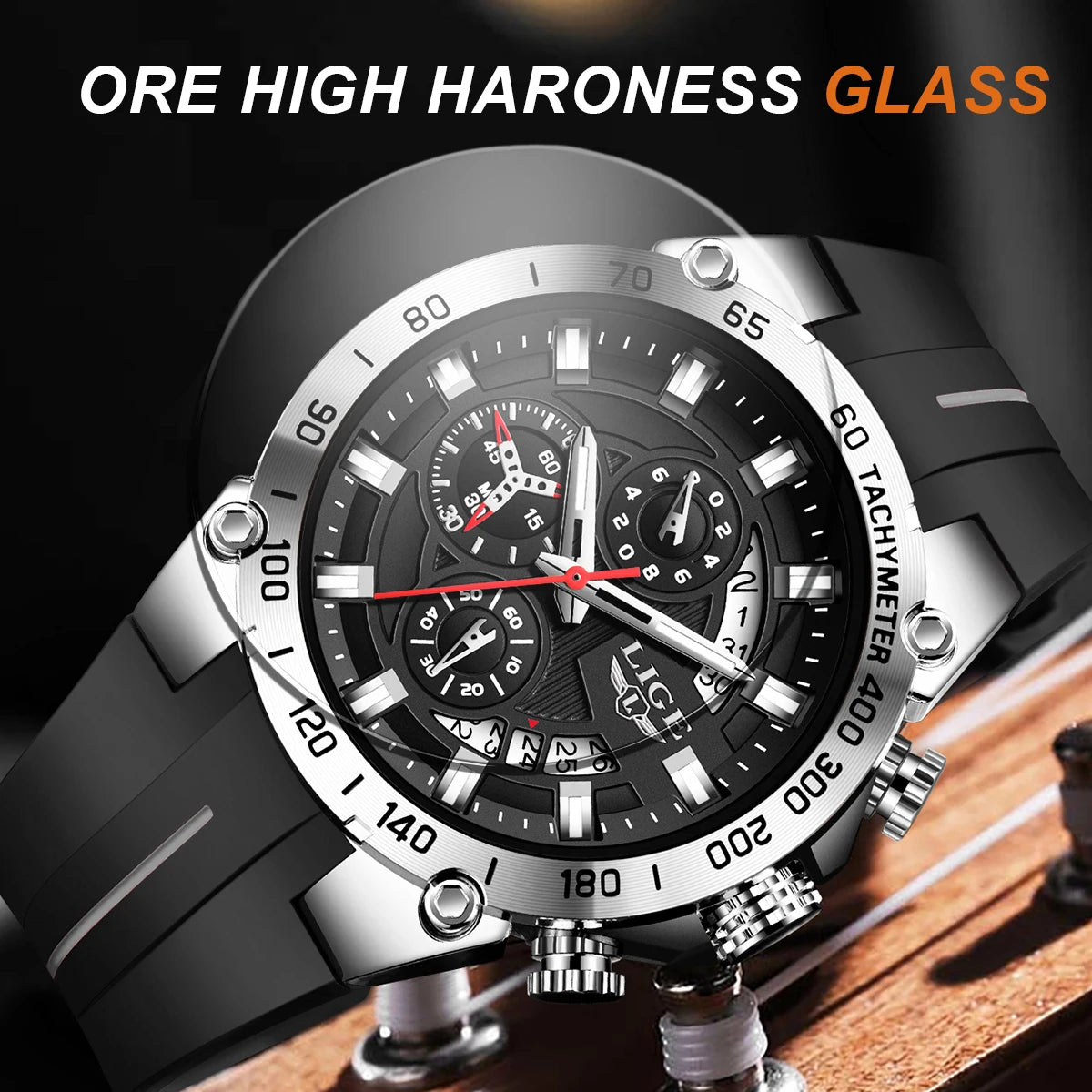 Relojes de Moda LIGE, Relojes de Pulsera Masculinos de Moda con Cronógrafo, Fecha Luminosa e Impermeable, Reloj de Hombre, Relogio Masculino