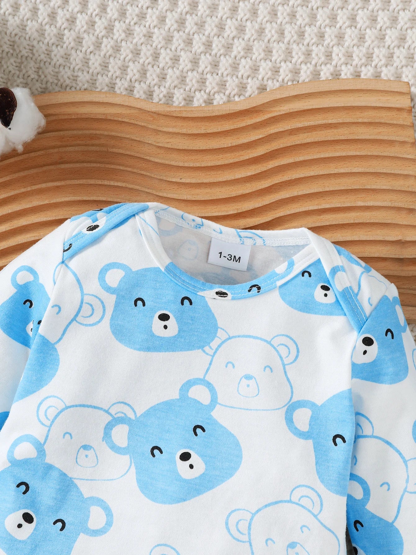 Conjunto de bebé de 0 a 9 meses, mono de manga larga de osito, pantalones, sombrero y calcetines, 4 unidades/juego, ropa de primavera y otoño para bebé recién nacido