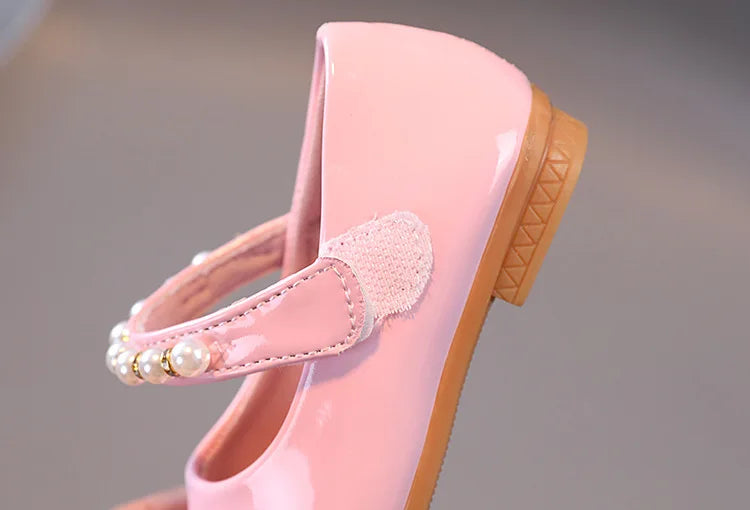 Zapatos de piel para niña, calzado de princesa, suela suave, Mary Jane, primavera y otoño