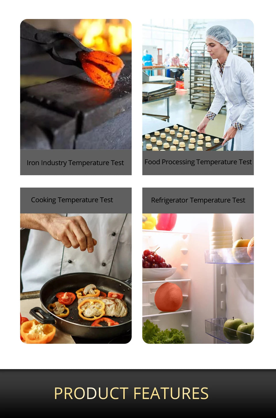 Termómetro infrarrojo Digital medidor de temperatura láser pirómetro sin contacto higrómetro IR Termometro Color LCD alarma de luz