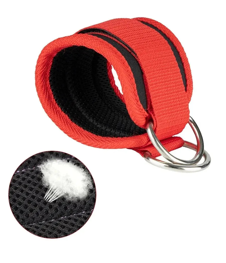 Correas de tobillo para Fitness, puños de soporte ajustables con anillo en D, polea para entrenamiento de fuerza de piernas para gimnasio con hebilla, protector deportivo, abductores de seguridad