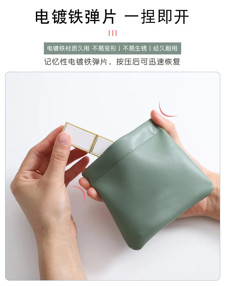 Monedero de cuero Pu para mujer y hombre, Mini cartera corta pequeña, monedero, llave para cambiar dinero, auriculares, tarjetero para niños y niñas