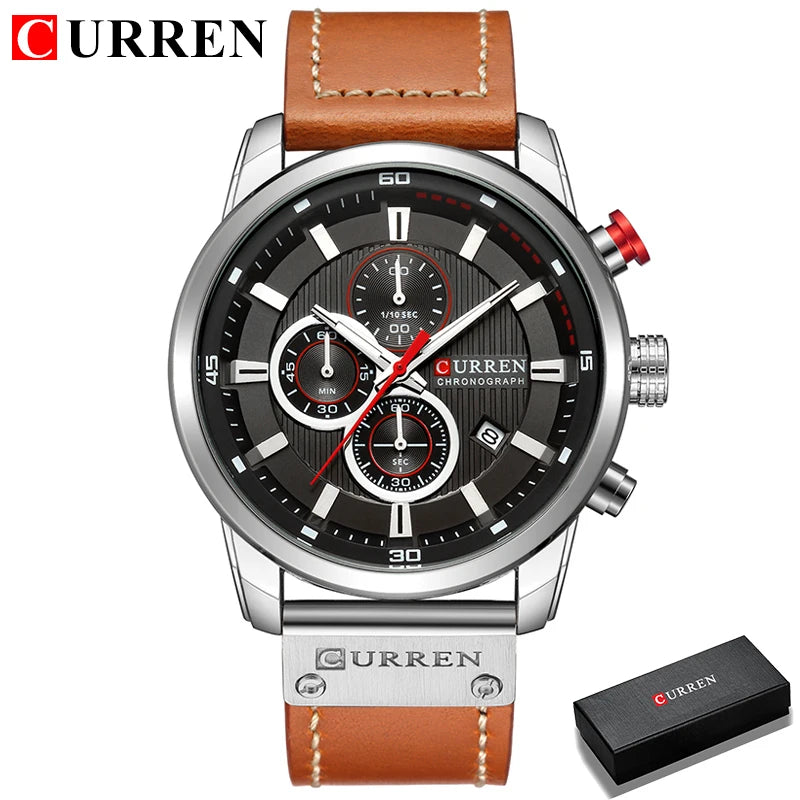 Relojes CURREN de cuarzo con fecha a la moda para hombre, relojes de marca superior de lujo para hombre, cronógrafo deportivo, reloj de pulsera para hombre, reloj Hodinky Masculino