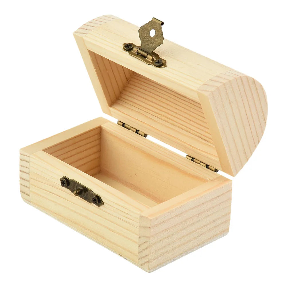 1x cajas de almacenamiento con bisagras arqueadas de madera lisa, caja de regalo artesanal, cajas de almacenamiento de cosméticos multifunción para joyería y artículos diversos para el hogar