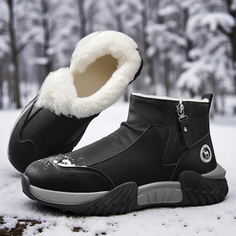 Botas de nieve de invierno, zapatillas para correr, Zapatos informales antideslizantes, impermeables, de caña alta, para viajes, escalada, senderismo, Zapatos para Hombre