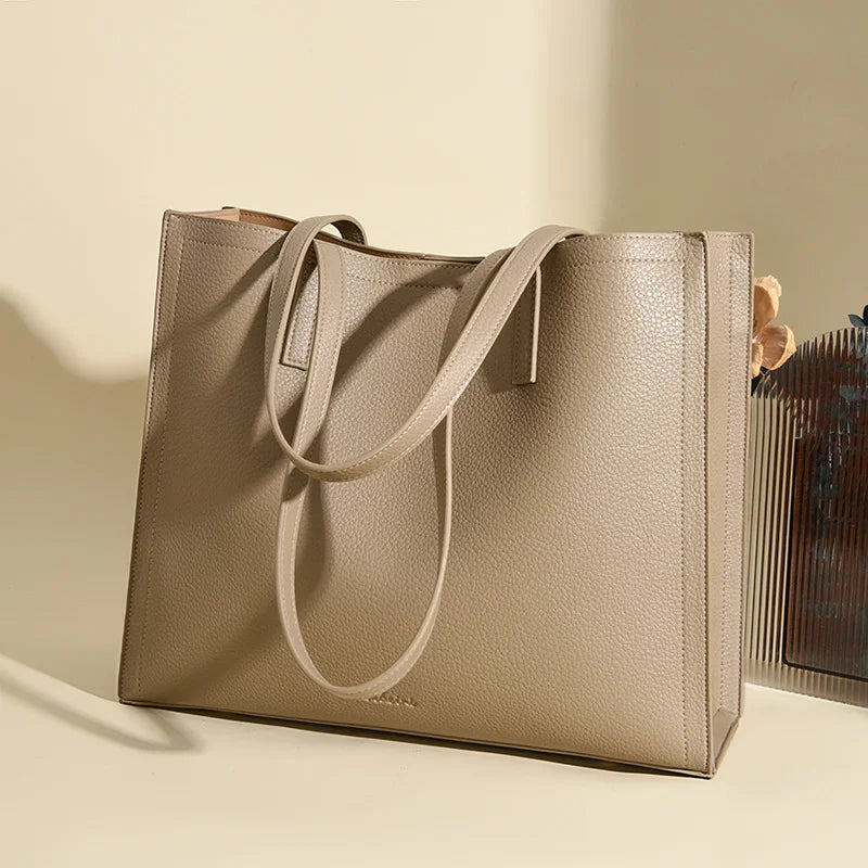 Bolsos de hombro minimalistas y a la moda para mujer, nuevos bolsos de marca de lujo de Color sólido, bolsos de mano Retro de piel sintética de gran capacidad