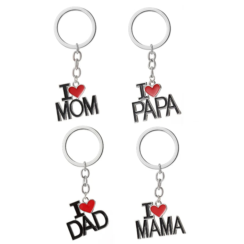 Joyería de moda, regalo del Día del Padre para madre, regalo de San Valentín, amo papá, mamá, PaPa, mamá, llavero familiar, mamá, PAPA