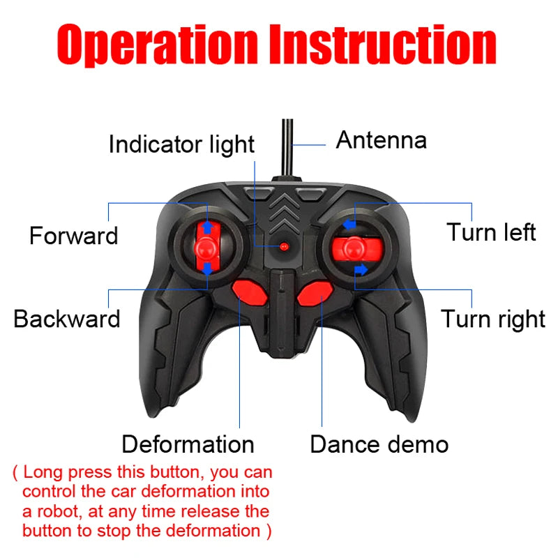 Coche eléctrico RC 2 en 1, Robots de transformación, modelo de vehículo deportivo, Robots, juguetes para niños, coches de de deformación RC geniales remotos, regalos de juguetes para niños