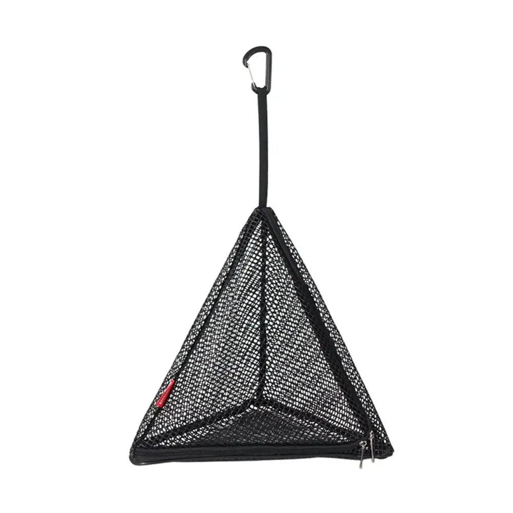 Cesta de cocina para acampar al aire libre, utensilios de cocina plegables triangulares para Picnic, red de secado, bolsa colgante de malla de almacenamiento, organizador de alimentos secos para Picnic