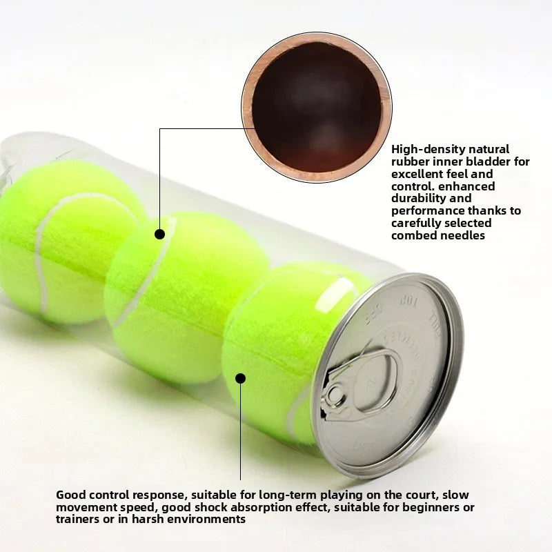 Paquete de 3 pelotas de tenis de críquet, pelotas de padel de alta elasticidad con 45% lana, estilo jaula duradera para entrenamiento y entretenimiento