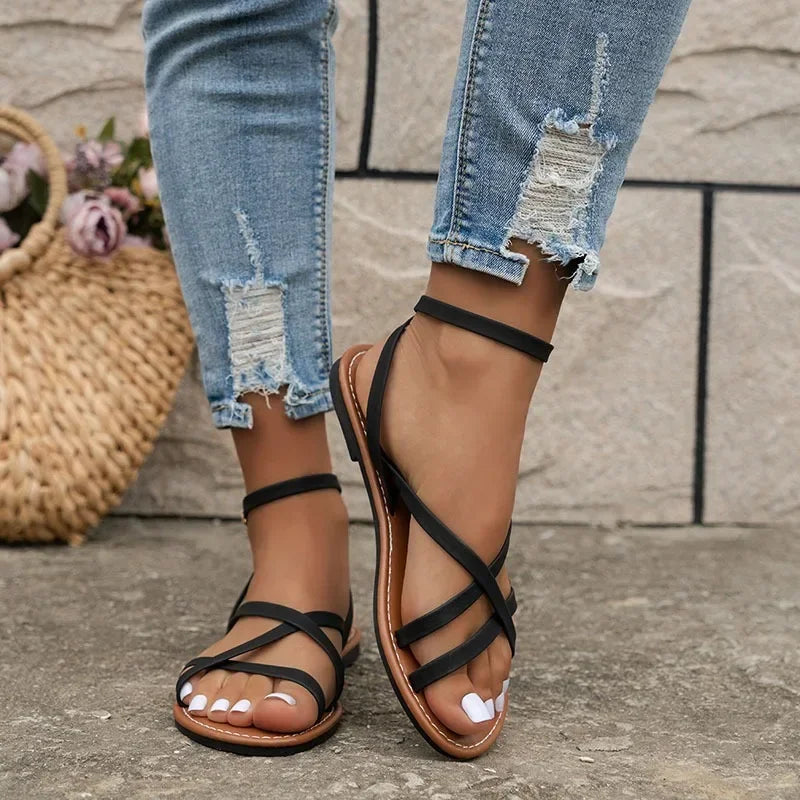 Sandalias Casuales para Mujer, Nuevas Sandalias Romanas de Verano 2026, Versátiles y a la Moda, Sandalias Planas Cómodas, Sandalias de Playa