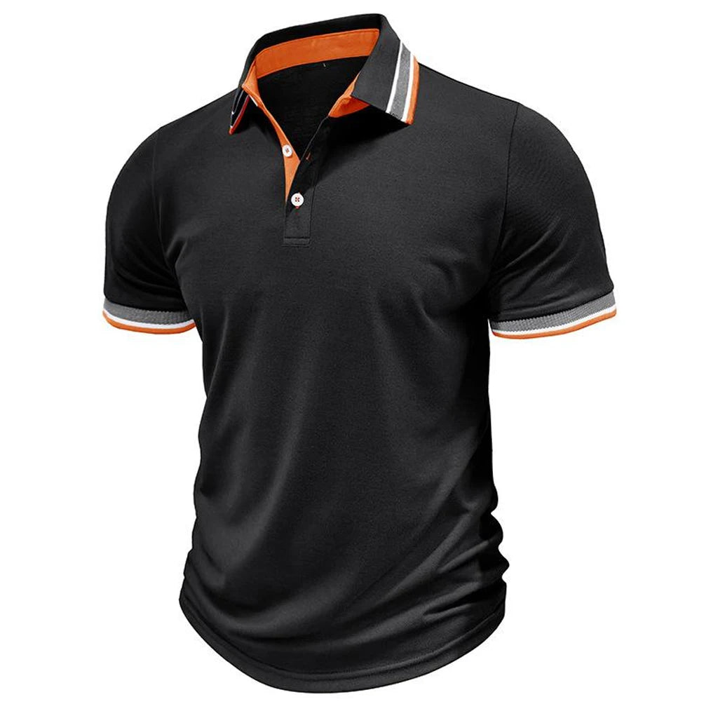 Ropa de verano para hombre, Polo de golf de manga corta, Polo informal con solapa con estampado digital 3D