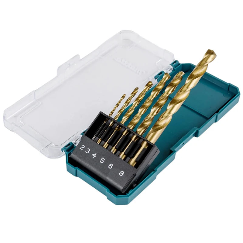 Makita D-72833 D-72861 Juego de brocas para Metal/madera HSS-taladro helicoidal de estaño accesorios de herramientas multifuncionales de varios tamaños