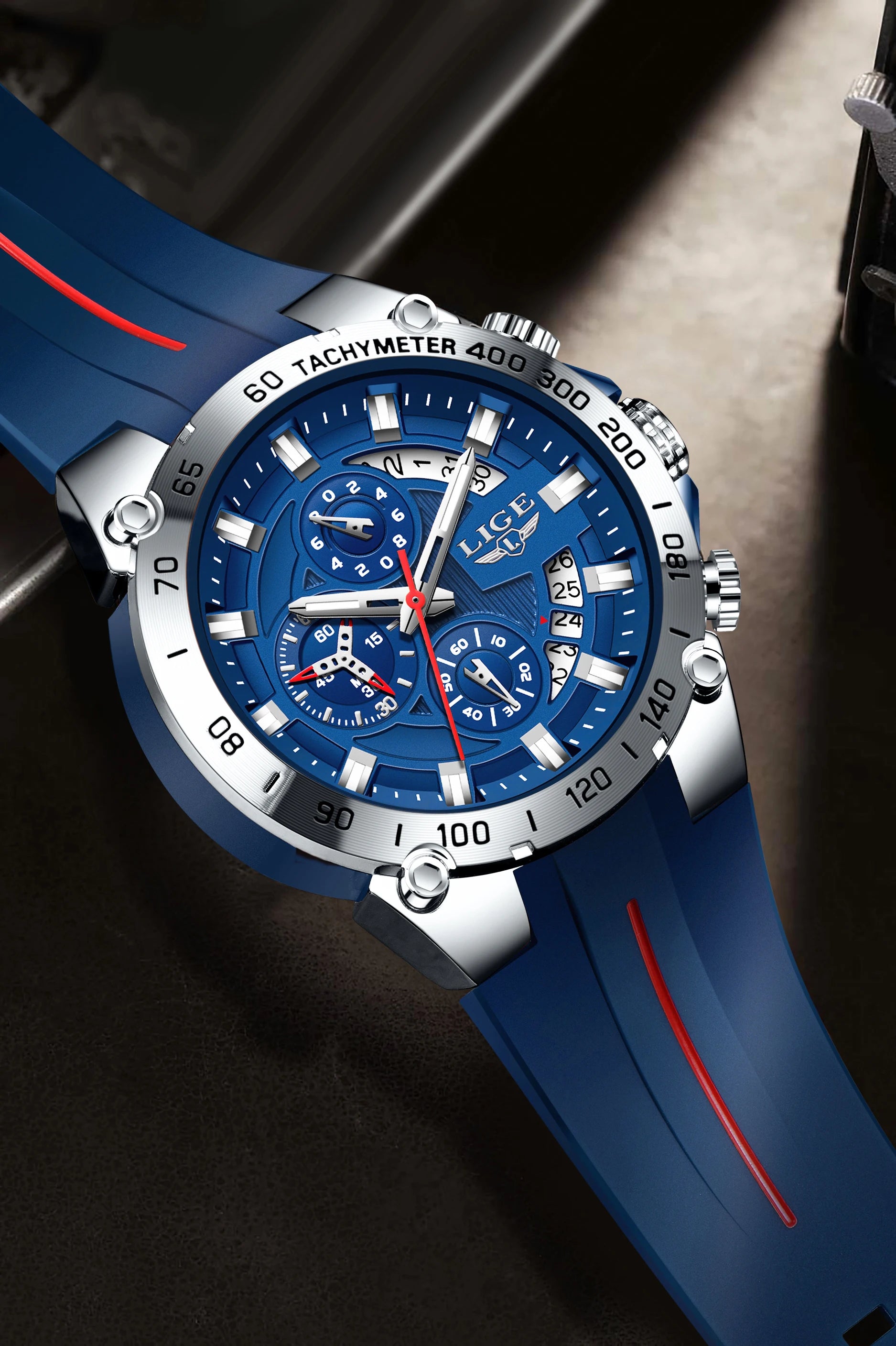 Relojes de Moda LIGE, Relojes de Pulsera Masculinos de Moda con Cronógrafo, Fecha Luminosa e Impermeable, Reloj de Hombre, Relogio Masculino