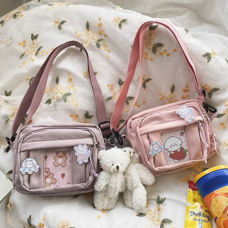 Nuevo Bolso Kawaii para niñas, novedad de 2024, Bolso transparente JK, Bolso cruzado pequeño para mujeres, bolsos y Bolsos de hombro, Bolso Itabag