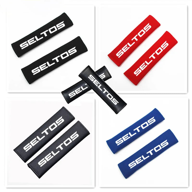 Funda para cinturón de seguridad de coche, funda ajustable para cinturón de seguridad, fundas para correa de hombro, almohadilla protectora de hombro para coche, accesorios para KIA seltos