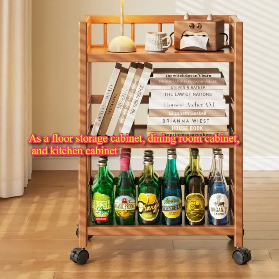 Estante de almacenamiento de pie, estante de almacenamiento móvil, carrito de mano portátil, organizador de aperitivos, gabinete, estante para olla caliente, estantes para verduras de cocina