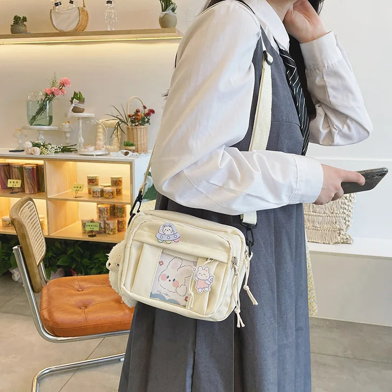 Nuevo Bolso Kawaii para niñas, novedad de 2024, Bolso transparente JK, Bolso cruzado pequeño para mujeres, bolsos y Bolsos de hombro, Bolso Itabag